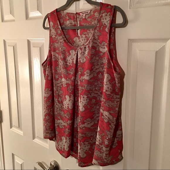 JUICY COUTURE Embellished Sleeveless Georgette Top—SIZE XL - Picture 1 of 11